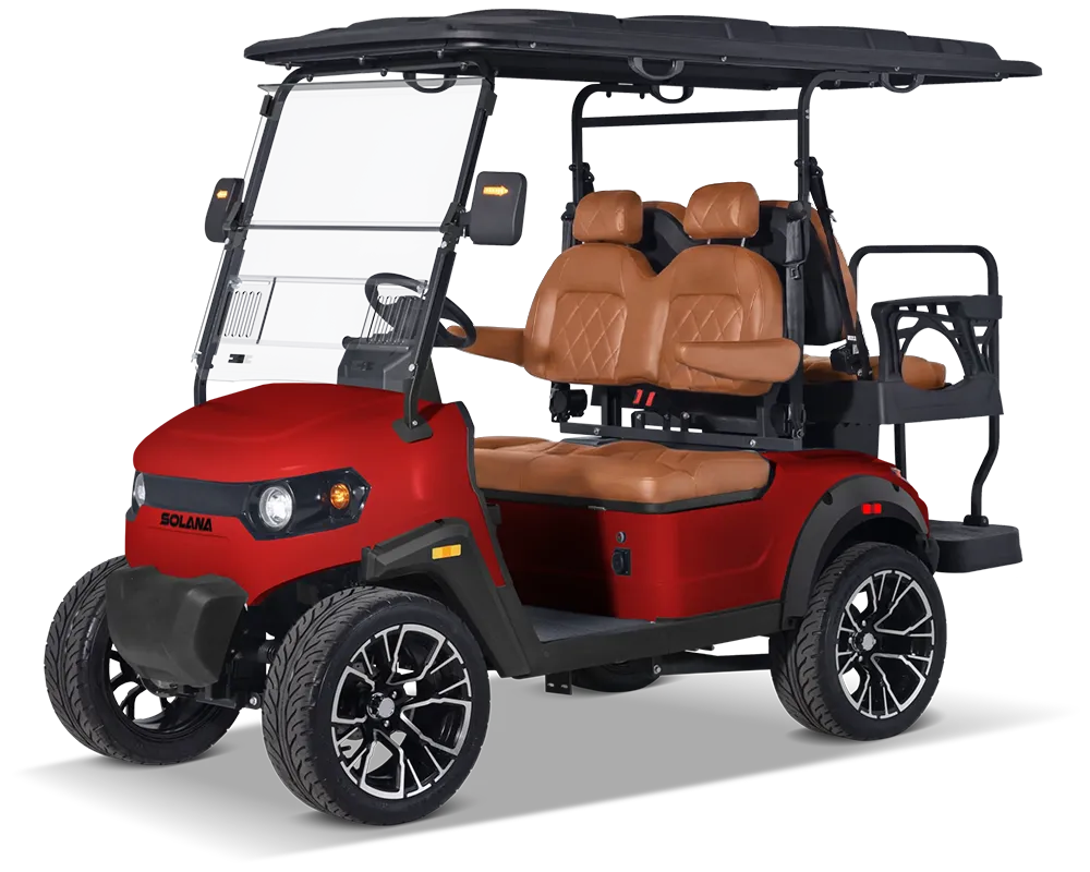 F-4P-Red-Tan.png Solana F 4P Electric Golf Cart