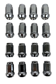 Set of 16 Chrome Lug Nuts 10mmx1.25