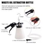 0.75 Liter Master Cylinder Air Pressure Fluid Bleed Tool Pneumatic Vacuum Brake and Clutch Bleeder Kit