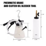 0.75 Liter Master Cylinder Air Pressure Fluid Bleed Tool Pneumatic Vacuum Brake and Clutch Bleeder Kit